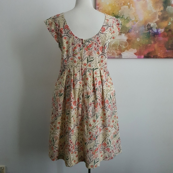 MahaShe Size 16 Cream Cap Sleeve Fit and Flare Dress with Pockets NWOT - Picture 5 of 13